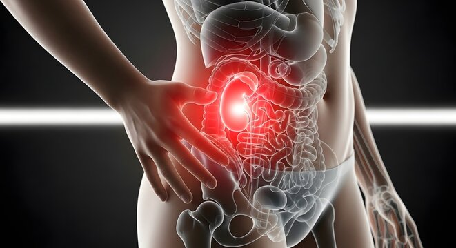 Inner Ear Infection Medical Visualization Showing Inflamed Ear Structure and Auditory System Pain with Detailed Anatomy Illustration