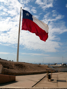 flag of Chile in arica