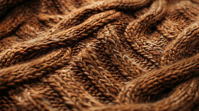 Closer view of a woven fabric with thread details, showcasing the intricate weaving process.