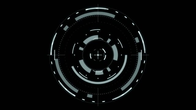 Complex Data Core Circular Sci-Fi HUD Interface Seamless Loop 4K 60FPS