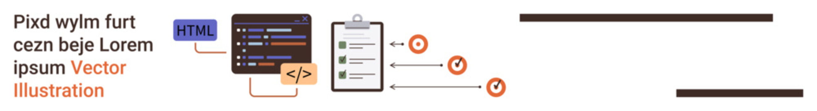 Web design, coding, programming, workflow management, tasks tracking, software development. Code editor, clipboard and linked icons. Web design and coding concepts visually