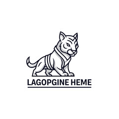 Fototapeta premium Stylized Tiger Logo Design with Bold Text.