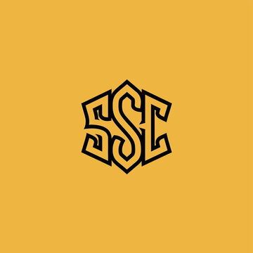 Elegant Monogram SSC Logo Design.