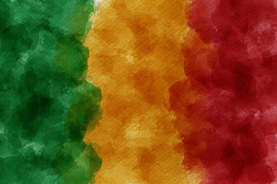 Seamless pattern of pan-african flag colored lines. Multicolored stripes of red, green and yellow. Wrapping, textile, wallpaper, scrapbooking. Symbol of Juneteenth, Black history month and Kwanza