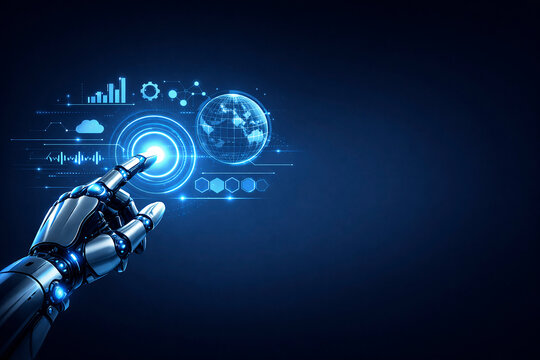 Automatizaci&oacute;n con mano rob&oacute;tica interactuando con sistema digital