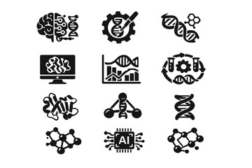 Obraz premium Fill structure image protein per simple depicting vector icon isolated synthetic all