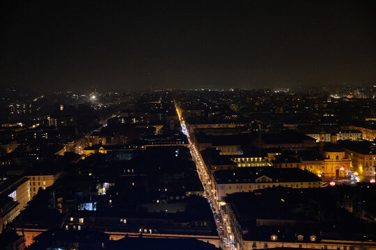 2025 Dcember Turin, Italy cityscape featuring elegant historic architecture, urban streets, and a classic European atmosphere. historic buildings, charming streets, and typical urban architecture.