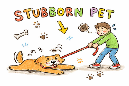 Style icon pet simple naive concept messy being stubborn image vector behavior