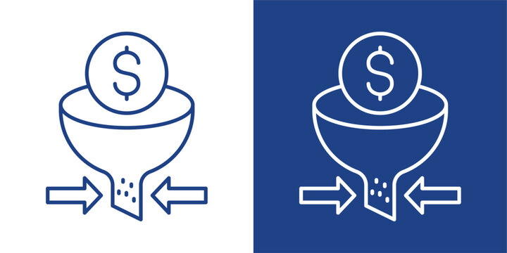 Bottleneck Blue And White Icon Style Collection