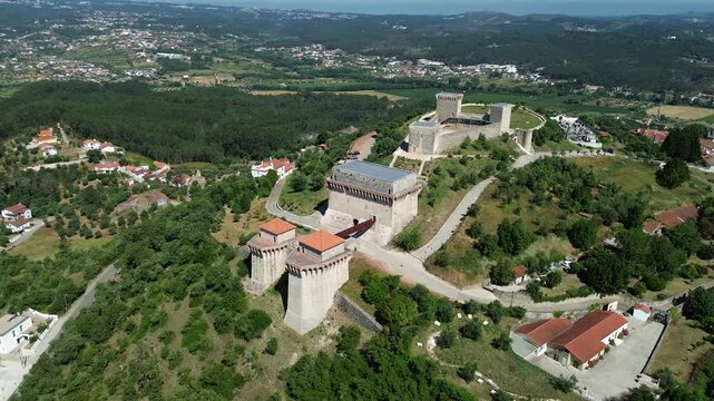 Drone video Castelo e Pa&ccedil;o dos Condes de Our&eacute;m Portugal Europe