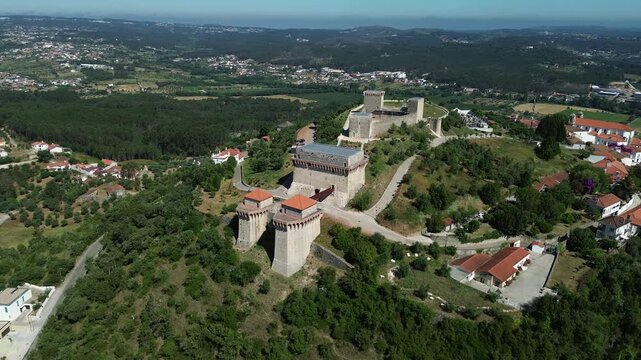 Drone video Castelo e Pa&ccedil;o dos Condes de Our&eacute;m Portugal Europe
