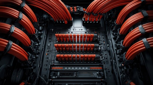 Wiring system shown on cable panel
