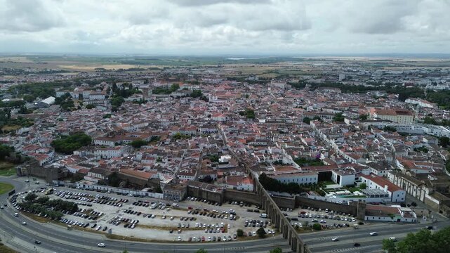 Drone video Evora Portugal Europe