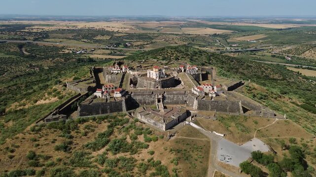 Drone video Forte de Nossa Senhora da Gra&ccedil;a Elvas Portugal Europe