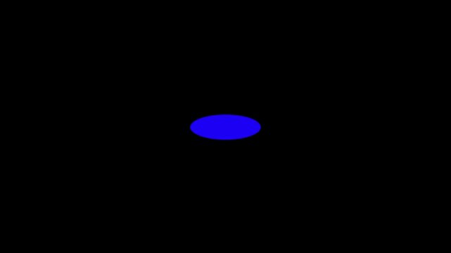 Abstract blue glowing concentric rings pulsing on a black background. Digital HUD element for technology concept.
