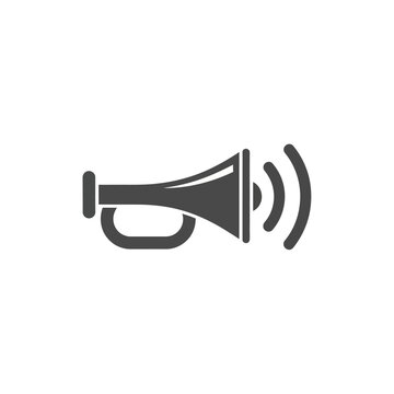 Announcing a vibrant new era of sound with a classic horn symbol, amplifying your message and capturing attention