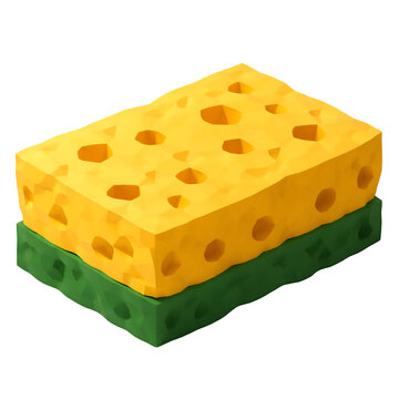 Low Poly Sponge Icon