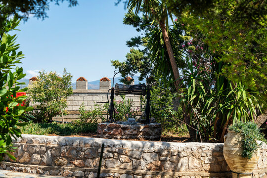 Panagia Gorgoepikoos Monastery Garden Well Mandra Attica Greece