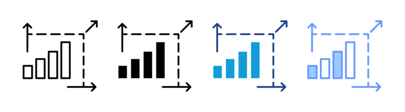 Scalability icon set multiple style collection