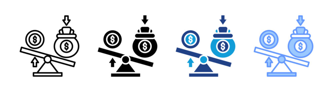 Leverage icon set multiple style collection