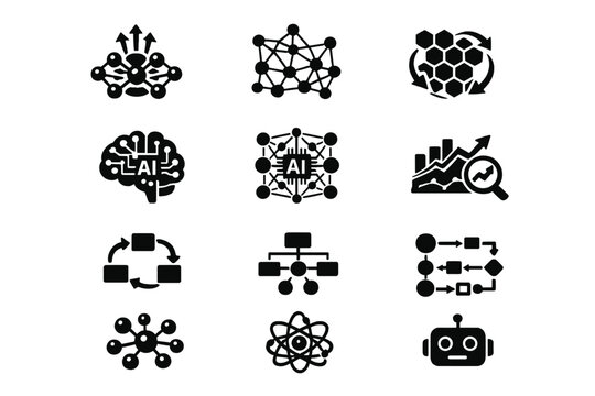Icons vector simple symbol diagram generation depicting behavior image adaptive icon complex
