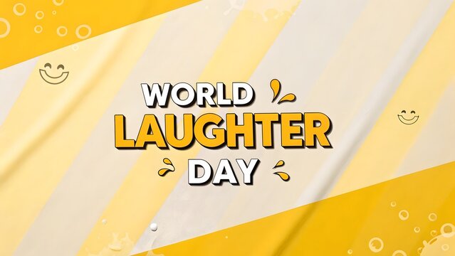 World Laughter Day Celebration: Celebrating World Laughter Day with a vibrant and joyful graphic. The image radiates positivity, promoting happiness and the spirit of shared laughter. 