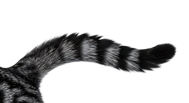 Close-up of cat tail isolated.