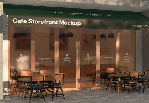 Coffee Shop Exterior Mockup