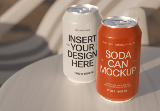 Soft Drink Can Mockup