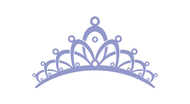 Elegant Lavender Tiara Icon - Royal Crown Symbol