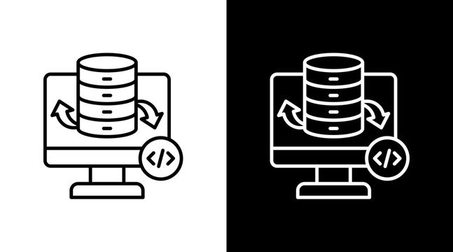 Rollback System Outline White Icon Set Design
