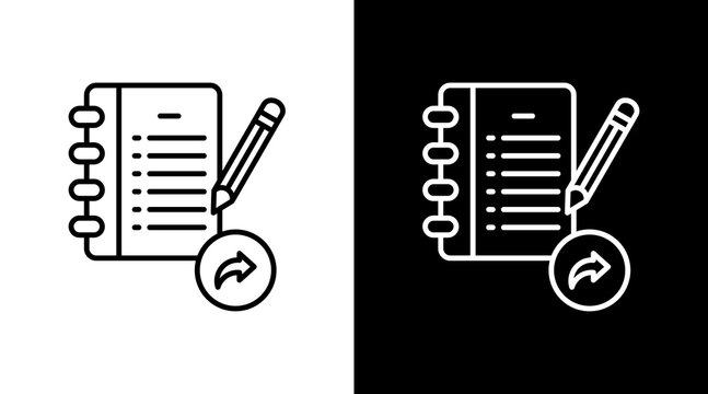 Release Notes Outline White Icon Set Design