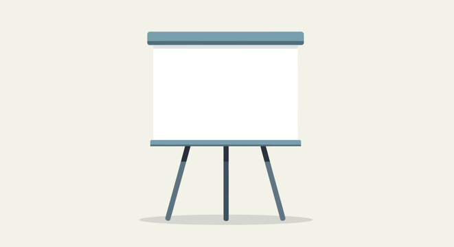 Blank Whiteboard on Easel Stand.