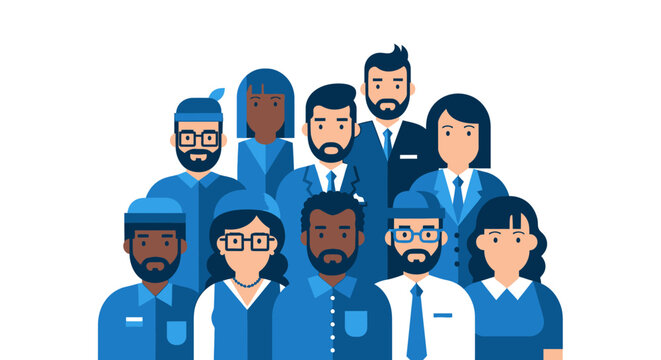 Diverse group of business people.