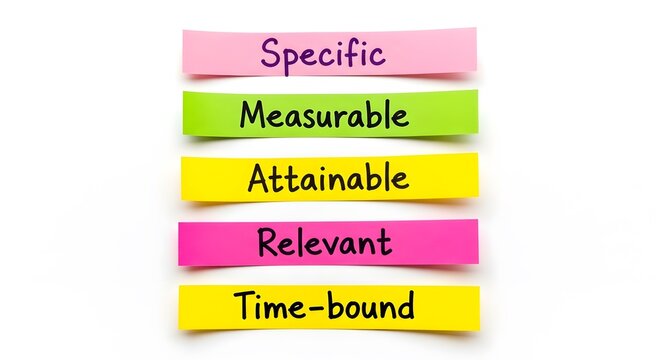 Smart goals strategy with specific measurable attainable relevant time-bound