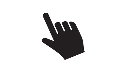 Obraz premium Pointing Hand Up Silhouette Index Finger Gesture Directional Symbol Icon Vector