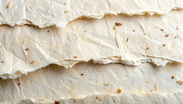 粗い質感の白い手漉き和紙のレイヤー背景