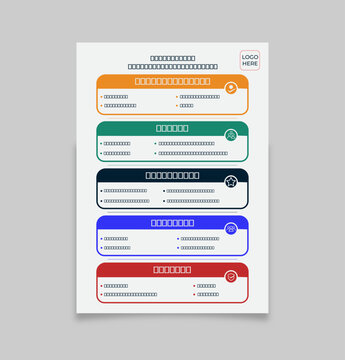 Minimal Core Values Brochure Design &ndash; Clean Flyer & Booklet Template, Personal Ethics Concept, Modern Vector Layout with Outline Icons