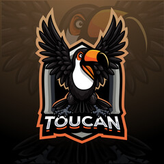 Fototapeta premium Toucan esport mascot logo design