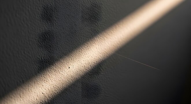 Light Beam Across Textured Wall with Single Strand