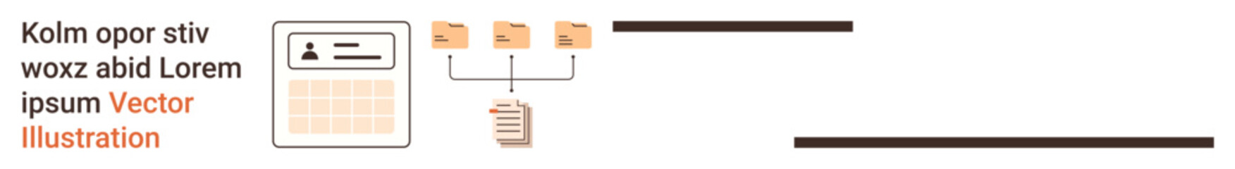 Data management, information flow, business organization, digital documentation, workflow solutions, record keeping. File icons connected through lines. Data management and information flow theme © robu_s