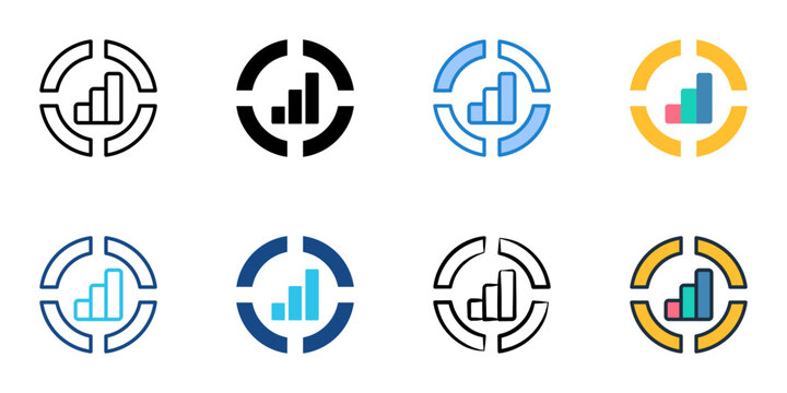 Business model icons set multiple style collection. Editable stroke 
