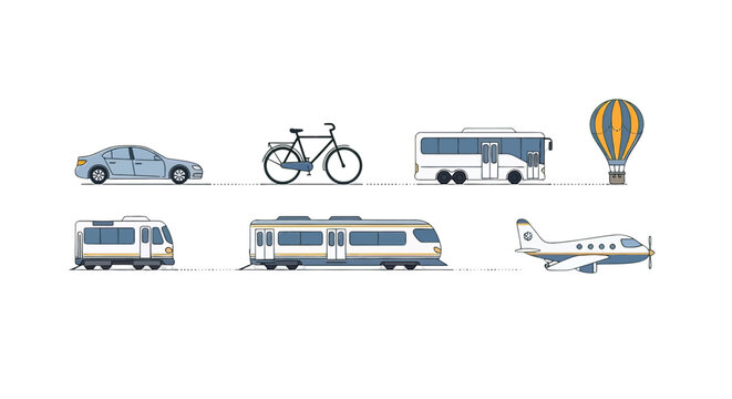 Various Vehicles and Modes of Transportation.