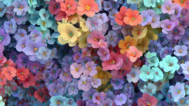 Colorful autumn garden with vibrant leaves, flowers, chrysanthemums, and floral textures in warm orange, red, pink, and yellow tonesColorful autumn garden with vibrant leaves, flowers, chrysanthemums,