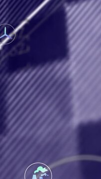 Vertical video: App UI animating chart and code after data input showing metrics for tech