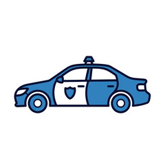 Police Car Icon - Law Enforcement Vehicle Vector Illustration © hidayati