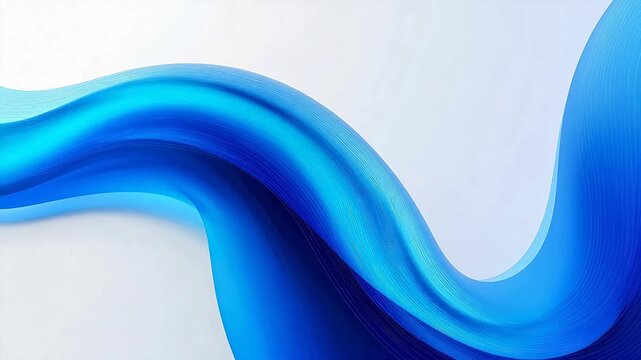 Blue flowing abstract wave design