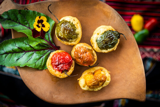 Peruvian rocoto relleno deconstruido showcasing andean stuffed peppers