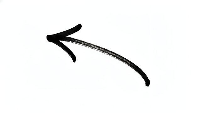 Hand-drawn arrow pointing left on a white background, minimalist graphic