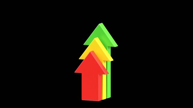 3D Up Arrow | Alpha Channel